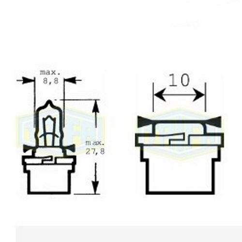 Лампа автомобільна  Miniwatt галогенна лампа 12V 3W B10d (01600)