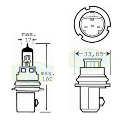 Лампа автомобільна  Галогенна лампа для фари Trifa HB1 12V 65/45W (01625)