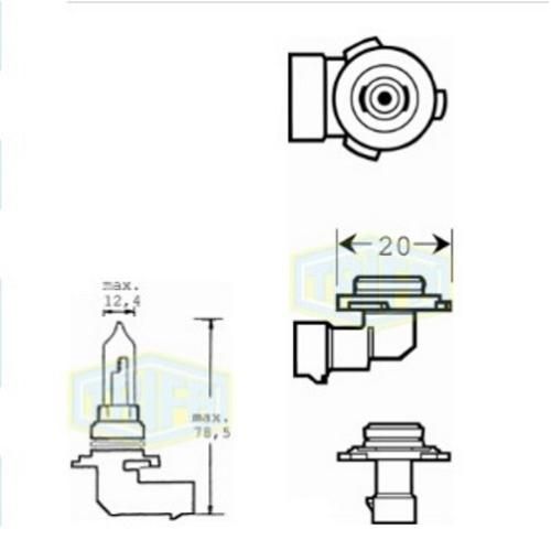 Лампа автомобільна  Галогенна лампа для фари Trifa HB3 12V 65W (01623)