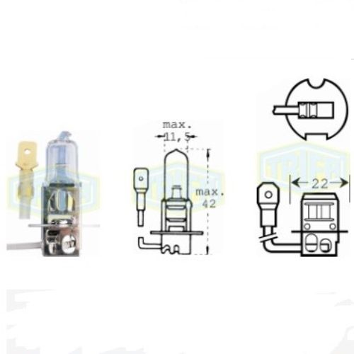 Лампа автомобільна  Галогенна лампа для фари Trifa H3 12V 55W Duty (21658)