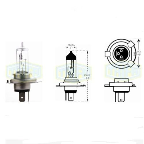 Лампа автомобільна  Галогенна лампа для фари Trifa H4 24V 70/75W Season (11662)