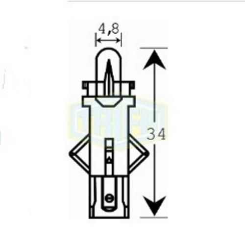 Лампа автомобільна  з клиновидним цоколем Trifa 12V 1,2W BG 8,5-5,5d black (02735)