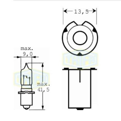 Лампа автомобільна  для фари мотоцикла Trifa HS2 12V 15W PX 13,5s (00412)