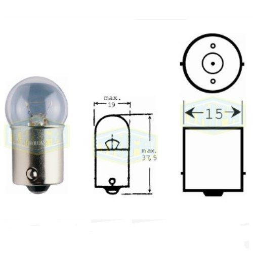 Лампа автомобільна  Сферична лампа Trifa 24V R10W BA 15s Heavy Duty (21305)