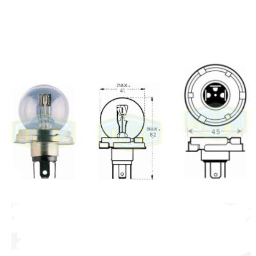 Лампа автомобільна  Асим. для фари Trifa 12V 45/40W P 45t Spar kit (00501-250)