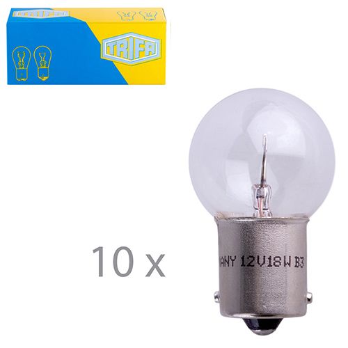 Лампа автомобільна   Лампа для стоп-сигнала та проблискових маячків Trifa 12V 18W BA15s (00371)