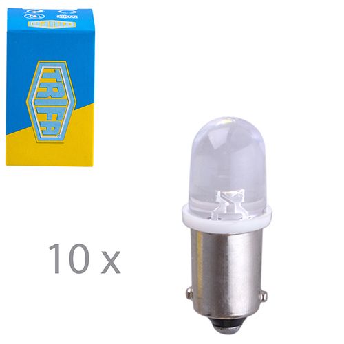 Лампа автомобільна  Світлодіодна LED індикаторна лампа Trifa 12V 0,27W BA9s T10 20mA white (02804)