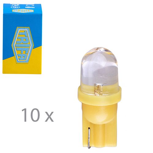 Лампа автомобільна  Світлодіодна LED з пластиковим цоколем Trifa 12V 0,27W W2,1x9,5d T10 20mA yellow (02800)