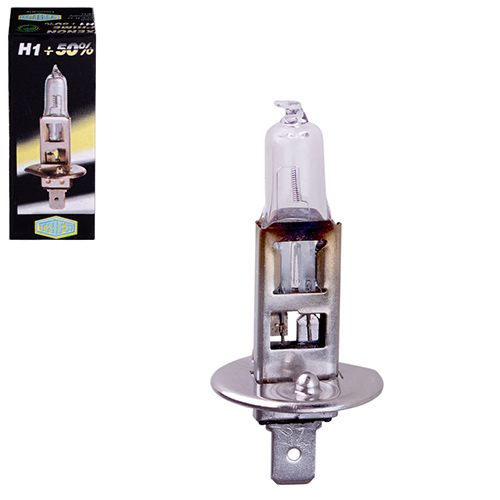 Лампа автомобільна  Галогенна лампа для фари Trifa H1 12V 55W Xenon +50% (51650)