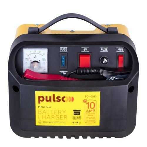 Зарядний пристрій PULSO BC-40100 6&12V/10A/12-200AHR/стрілковий індикатор. (BC-40100)