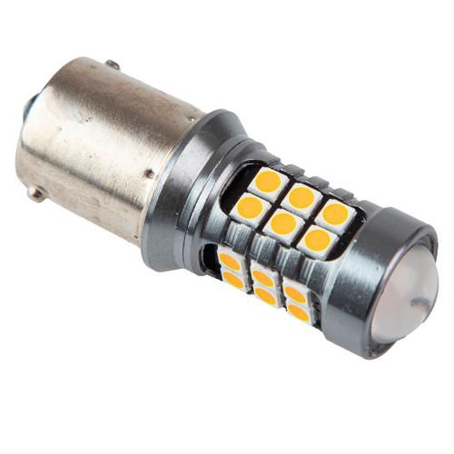 Лампа PULSO/габаритна/LED 1156/24+3SMD-3030/12-24v/2w/400lm Yellow (LP-54324)