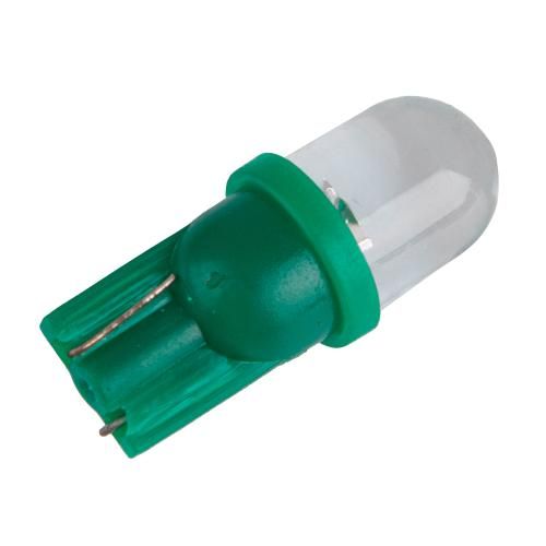 Лампа автомобільна  Світлодіодна LED з пластиковим цоколем Trifa 12V 0,27W W2,1x9,5d T10 20mA green (02802)