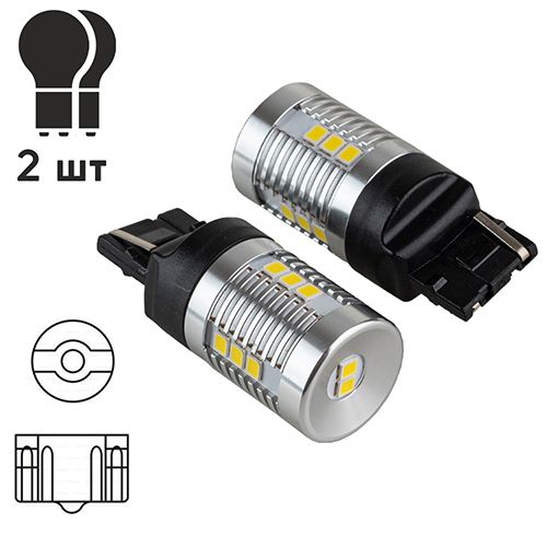 Лампа PULSO/габаритні/LED 7440/W3x16d/14SMD-2835/1контакт/9-18v/1050lm/WHITE (LP-66440)