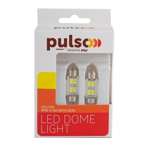 Лампа PULSO/софітні/LED SV8.5/T11x36mm/4 SMD-5730/9-18v/130Lm (LP-62036)