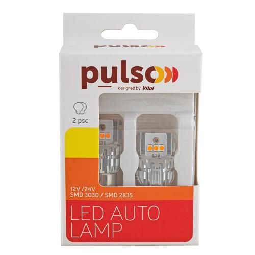 Лампа PULSO/габаритні/LED 1156/BAU15s/6SMD-2835/9-32v/1050lm (LP-66156A)