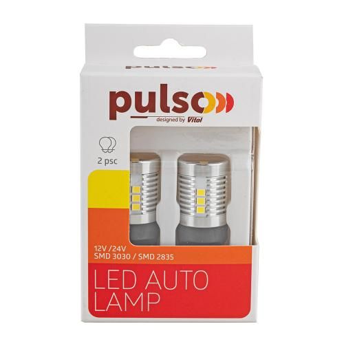 Лампа PULSO/габаритні/LED 7440/W3x16d/14SMD-2835/1контакт/9-18v/1050lm/WHITE (LP-66440)