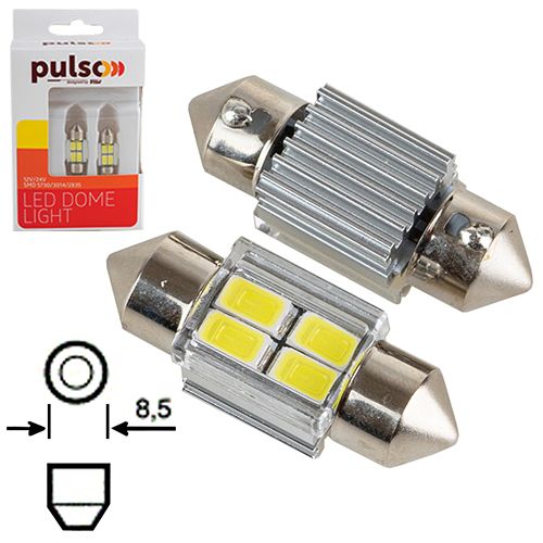 Лампа PULSO/софітні/LED SV8.5/T11x31mm/4 SMD-5730/9-18v/130Lm (LP-62031)