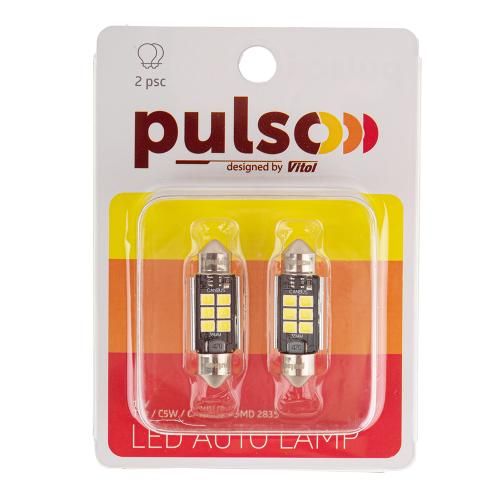 Лампа PULSO/софітні/LED C5W/36мм/CANBUS/9SMD-2835/12v/2,9W/315lm White (LP-36C5W)