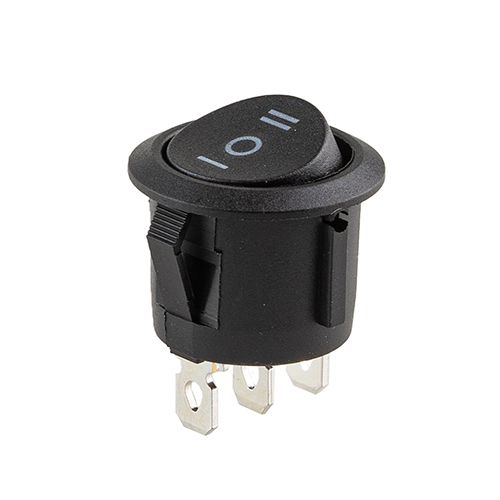 Перемикач on-off-on 12V круглий 3pin арт.YJ-WH10 (YJ-WH10)