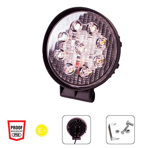 Фара робочого світла WLP-27R1F2 FLOOD 9Led*3W /10-30V/27W/6000K (WLP-27R1F2)