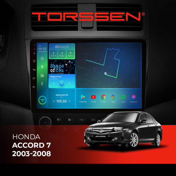 Штатна магнітола TORSSEN Honda Accord 7 03-08 F10116