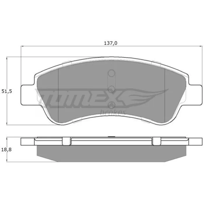 Гальмівна колодка дискова Tomex (TX 14-64)