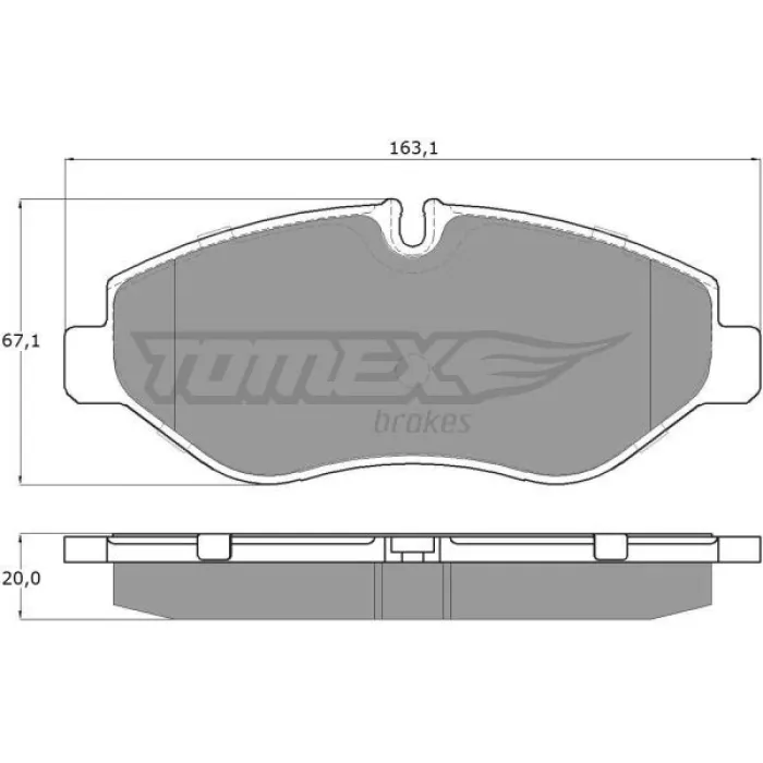 Гальмівна колодка дискова Tomex (TX 15-86)