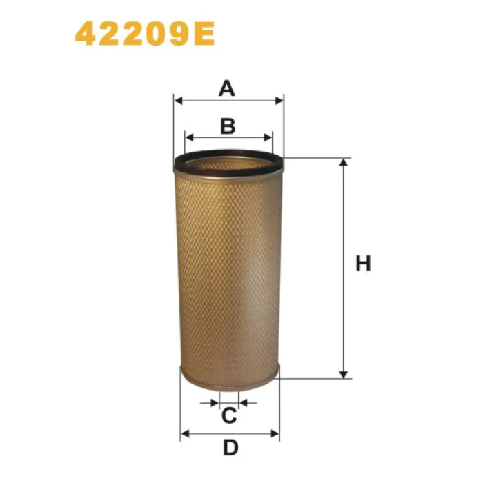 Фільтр повітря Autosan; Ikarus; Jelcz; Renault (RVI); Ag-Chem A; Allis-Chalmers, As Wix Filters (42209E)