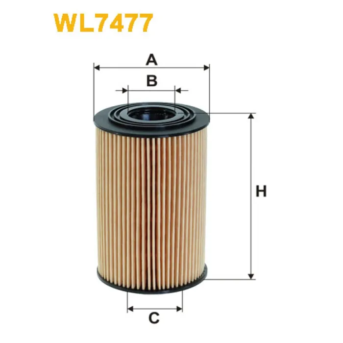 Фільтр оливи Hyundai Elantra, Genesis, i20, i30, ix20, ix35, Matrix; Kia Carens II, Ce Wix Filters (WL7477)