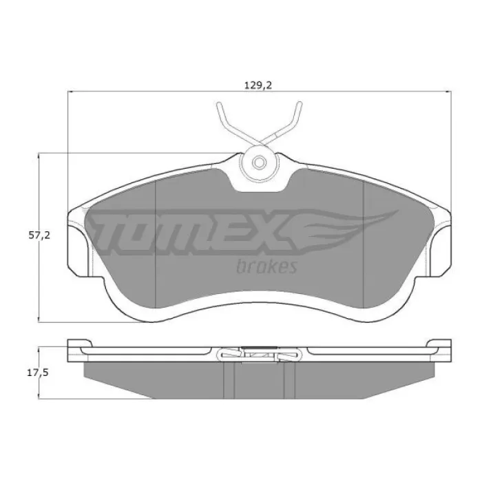 Гальмівна колодка дискова Tomex (TX 10-95)