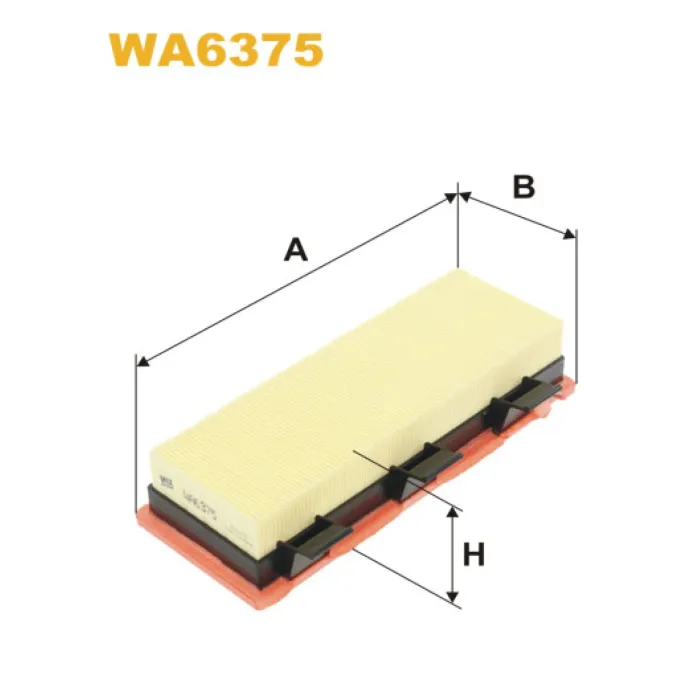 Фільтр повітря Renault Clio II, Kangoo Wix Filters (WA6375)