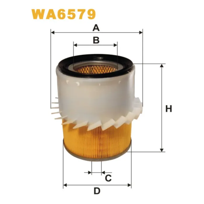 Фільтр повітря Mitsubishi L200, Pajero II, Pajero III Wix Filters (WA6579)