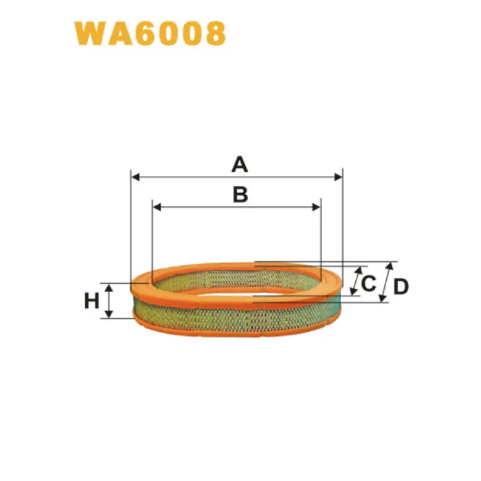Фільтр повітря Mazda 323 (BD), 323 (BF/BW) Wix Filters (WA6008)