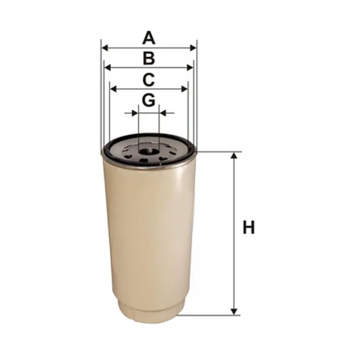 Фільтр паливний WIX FILTERS Daf, Ginaf, Solaris Bus U (95102E)