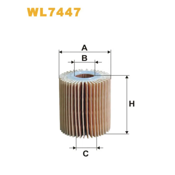 Фільтр оливи Lexus IS; Toyota Auris, Avensis II, Avensis III, Corolla Verso, Corolla X Wix Filters (WL7447)