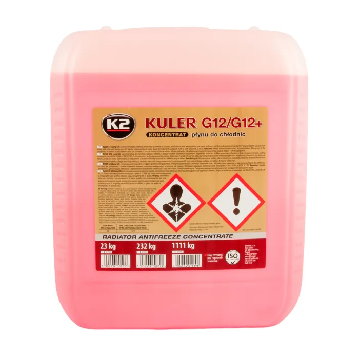 Рідина охолоджуюча K2 Kuler Long Life G12 червона концентрат 23 кг (W416C)