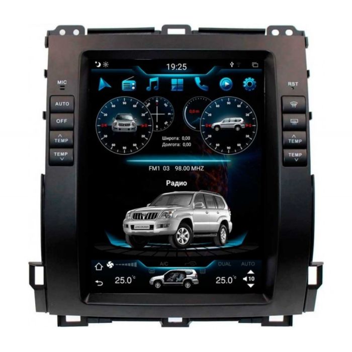 Штатна магнітола Torssen Toyota Prado 120/GX470 Tesla Style 4/64 Carplay DSP 4G