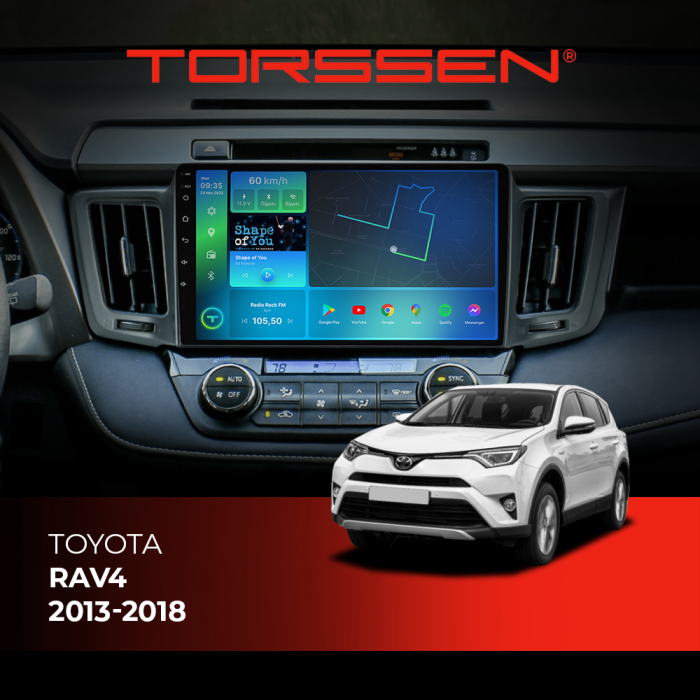 Штатна магнітола Torssen Toyota Rav4 2013-2018 F10116