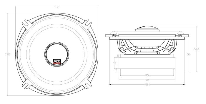 Коаксіальна акустика MTX TX650C