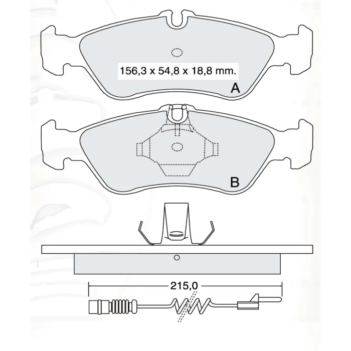 Гальмівна колодка дискова задня Dafmi (D148SM)