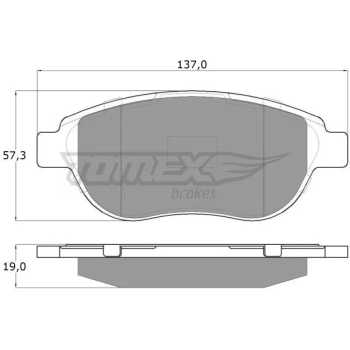 Гальмівна колодка дискова Tomex (TX 13-42)