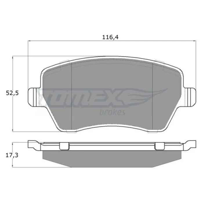 Гальмівна колодка дискова Tomex (TX 14-16)