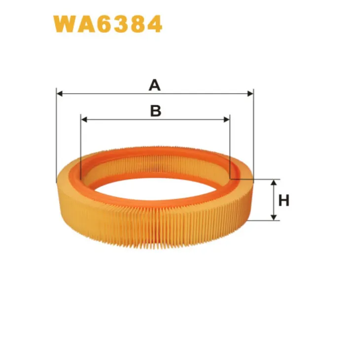 Фільтр повітря Opel Ascona B, Ascona C, Corsa A, Kadett D, Kadett E, Manta A, Manta Wix Filters (WA6384)