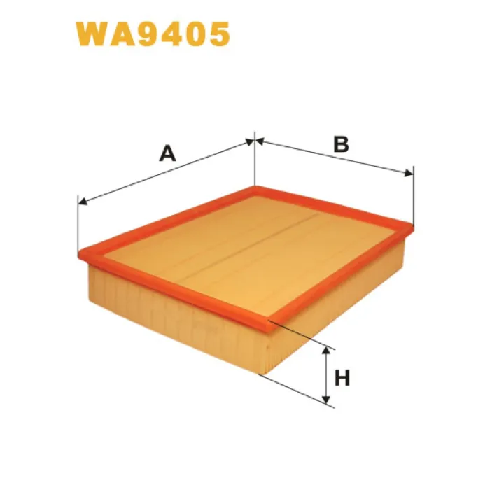 Фільтр повітря Audi A4 (B5/8D), A6 (4B/C5)/(4BH), Cabriolet; BMW Serie 5 (E34/E39), Wix Filters (WA9405)