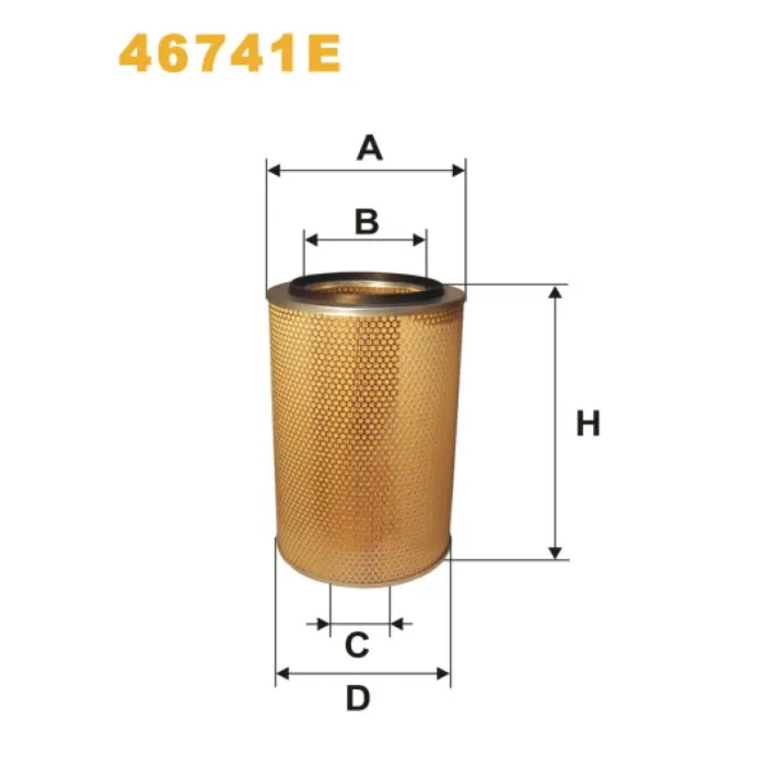 Фільтр повітря Autosan; Evobus; Iveco; Kaessbohrer; Liaz; Liebherr; M.A.N.; Mercedes Wix Filters (46741E)