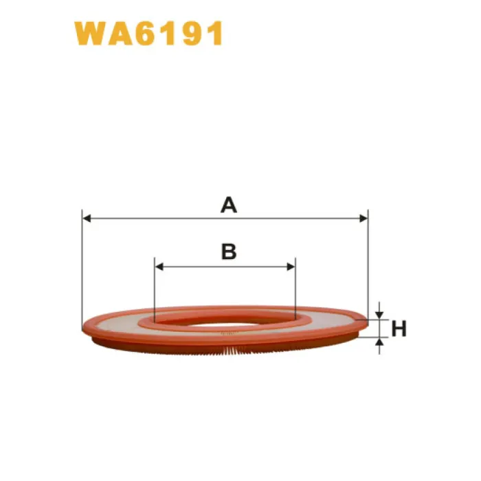 Фільтр повітря BMW Serie 3 (E21), Serie 5 (E12), Serie 6 (E24), Serie 7 (E23); Merce Wix Filters (WA6191)