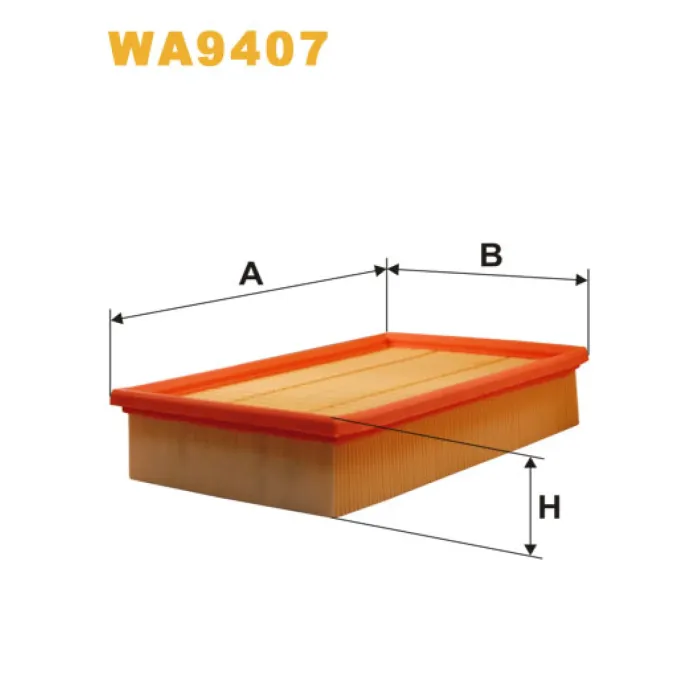 Фільтр повітря Ford Focus C-Max, Focus II; Mazda 3 (BK), 3 (BL); Volvo C30, S40 II Wix Filters (WA9407)