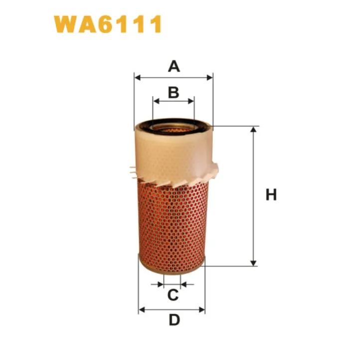 Фільтр повітря Hyundai H 150, H 200 Wix Filters (WA6111)