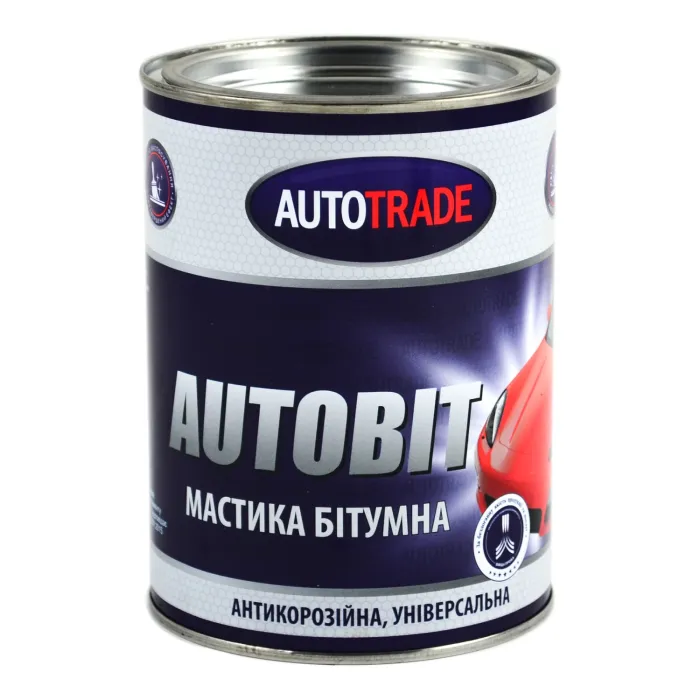 Мастика бітумна для захисту від корозії та гідроізоляція Autotrade чорна 0,8 кг