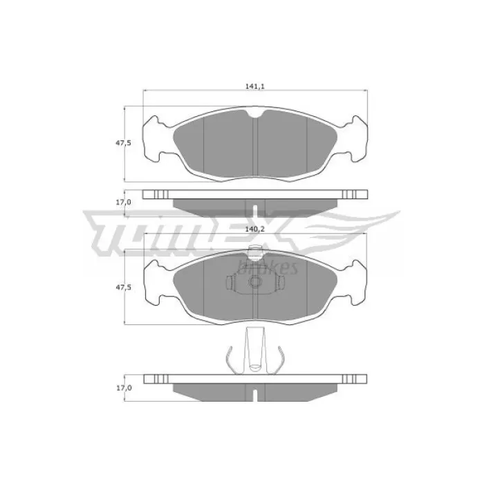 Гальмівна колодка дискова Tomex (TX 11-71)